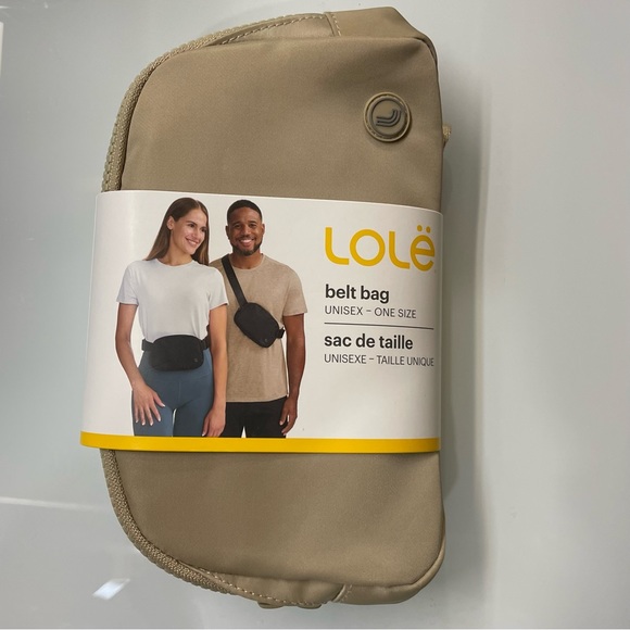 NWT Lole TAN/BEIGE Belt Bag Rare color gorgeous unisex bag. - Picture 1 of 6